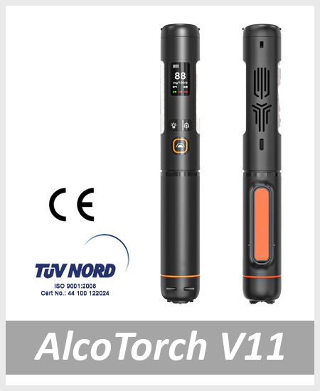 Breathalyzer torch with magnet Alcotorch V11